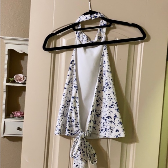 Backstage High neck open back halter tank - Picture 2 of 5